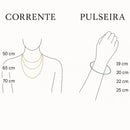 Corrente Cart 4mm (Fecho Gaveta) + Pingente Cruz Amarrada (M)