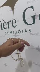 Corrente Cart 4mm (Fecho Gaveta) + Pingente Cruz Amarrada (M)